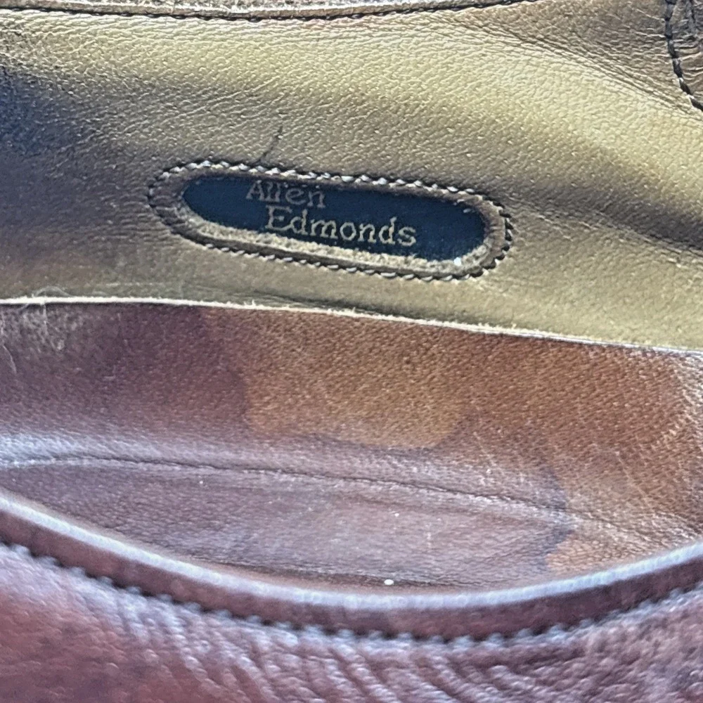 Allen Edmonds Men's Benton Brown Cap Toe Oxford‎ Shoes 9D Leather Vibram Gumlite